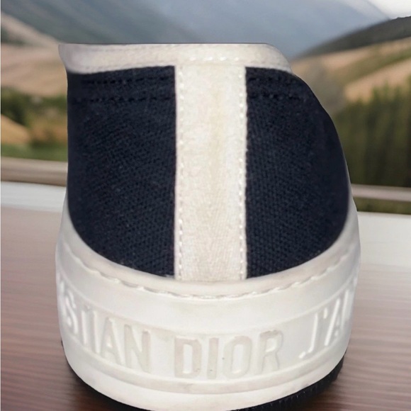 Christian Dior WalkN Dior Black Canvas Monochrome Women's Sneakers SZ 9 - Picture 12 of 15